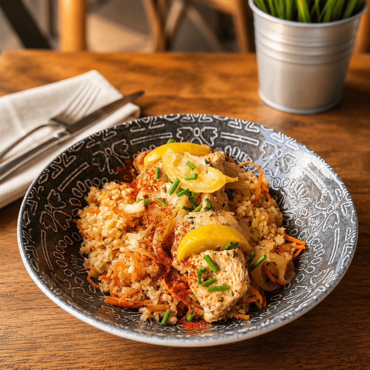 Bowl poulet · bulgur